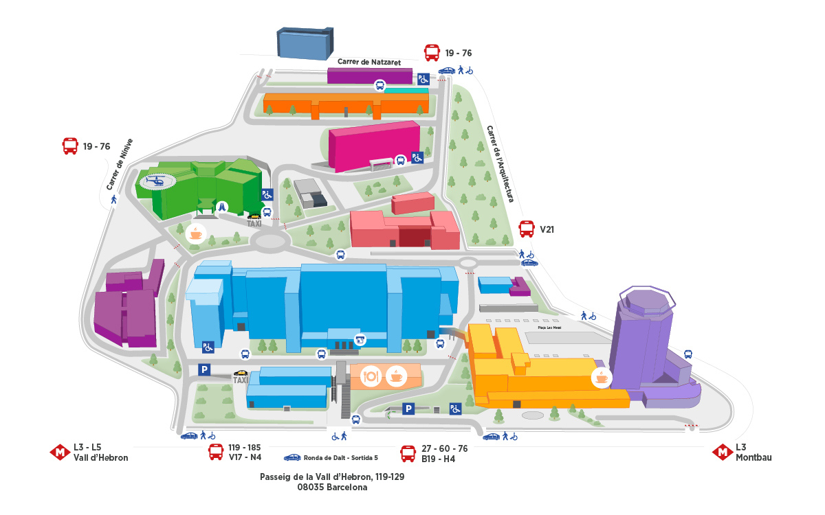 Mapa del Campus Vall d'Hebron